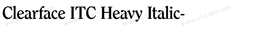 Clearface ITC Heavy Italic字体转换